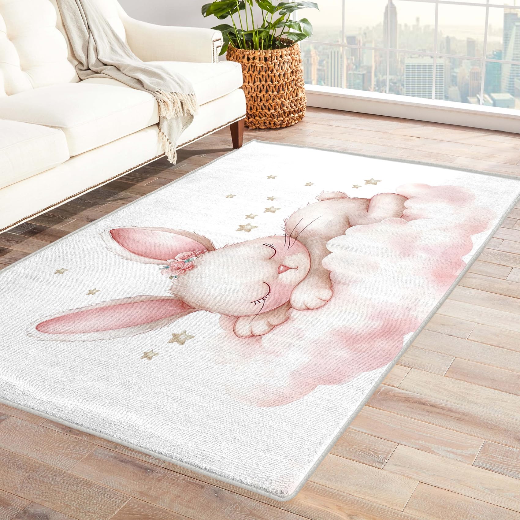 Amazon.com: Bunny Rug for Nursery - Bunny Rug & Home Decor, Cute